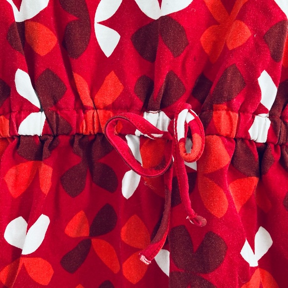 Hanna Andersson Dress Graphic Print Bold Flower Floral, Size 110cm, US 5, Red - Picture 2 of 5